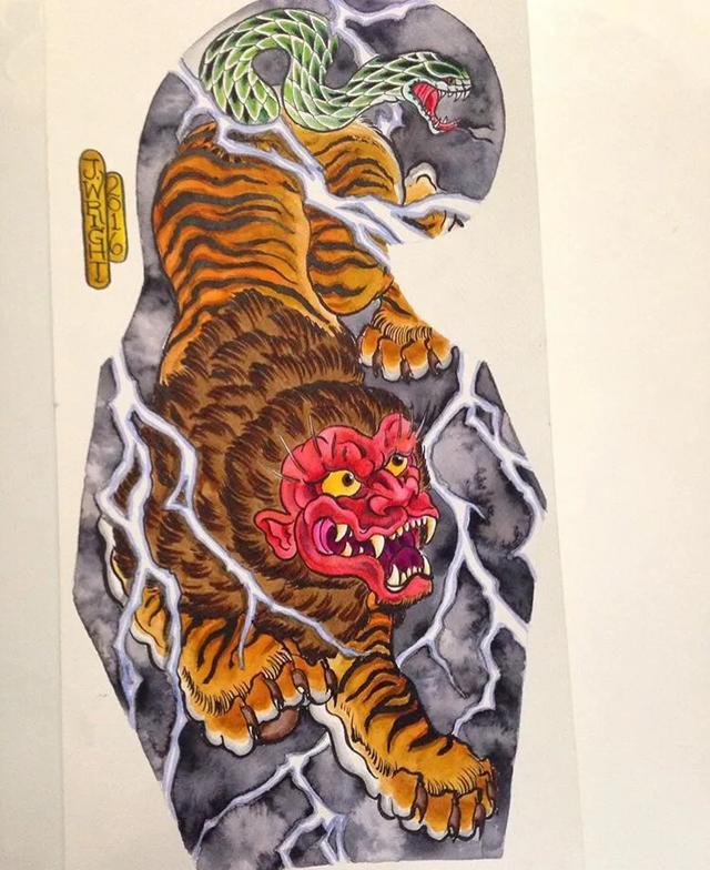 最简单的全臂纹身，《纹身手稿分享》日式整臂纹身