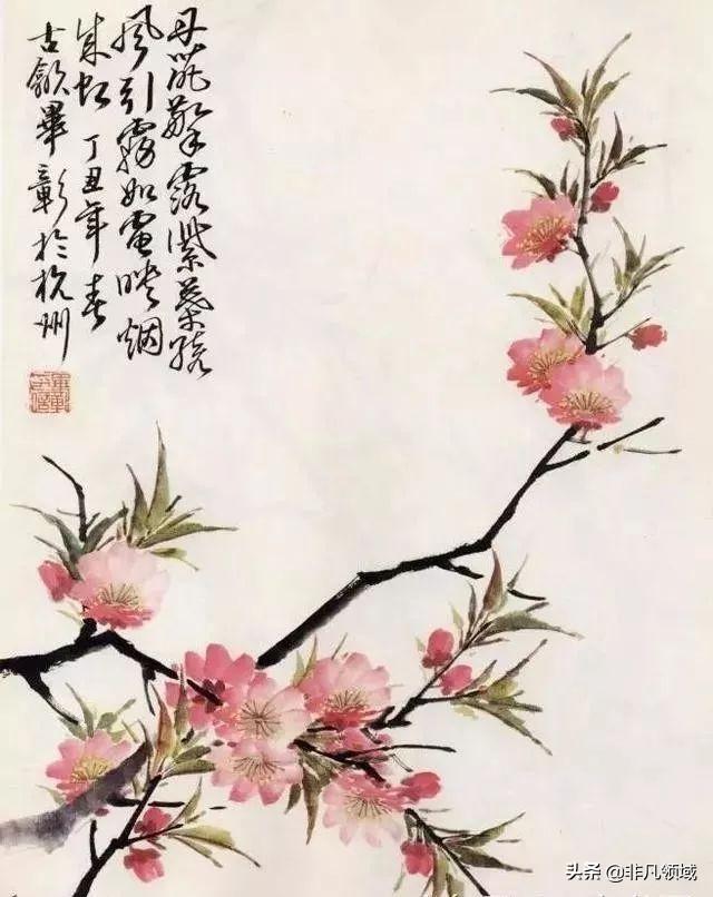 桃花简笔画怎么画，一学即会的步骤图（国画基础入门教程——燕子、柳树、桃花的画法）