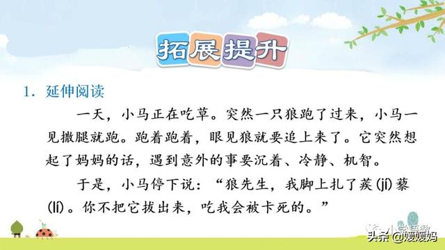 驼能组什么成语，驼能组什么成语接龙（二年级下册语文课文14《小马过河》图文详解及同步练习）