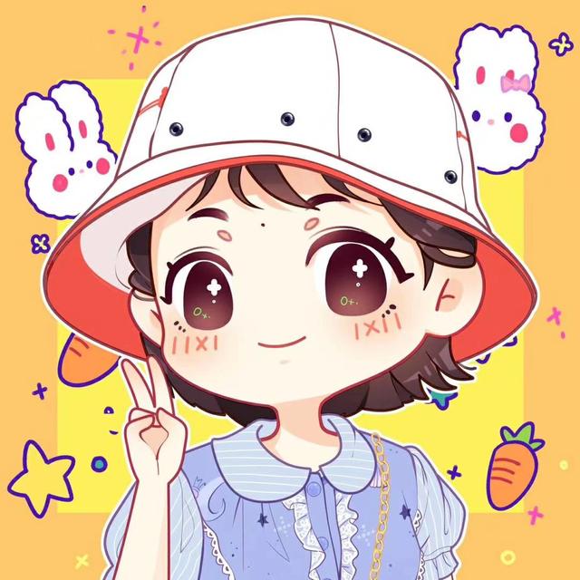 吹泡泡的可爱女生，微信头像，吹泡泡的可爱女生（炒鸡可爱的卡通风格）