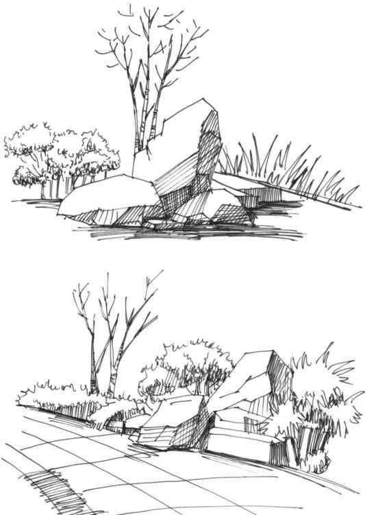 风景写生步骤画风景速写也要有一定的方法,一般来说,确定好构图后,先