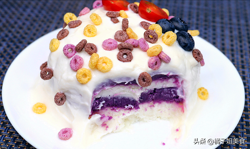 【酸奶紫薯山药】做法步骤图 好吃又好看 比蛋糕还解馋-起舞食谱网