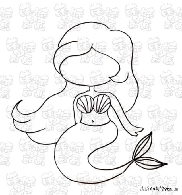 简笔画美人鱼的画法，美人鱼简笔画怎么画美人鱼的画法（神秘海底世界里的美人鱼公主）