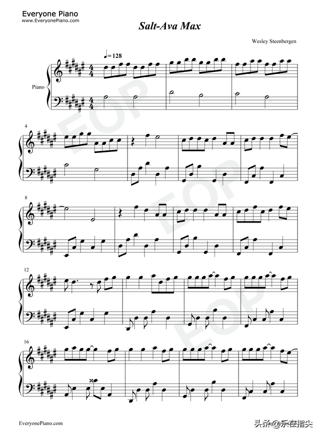 童话钢琴谱简易版数字，童话钢琴谱（Max-简谱五线谱钢琴谱电子琴谱）