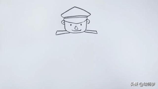 中国士兵怎么画，一分钟简笔画-跟我一起画军人（简笔画：画一位高大威猛的军人）