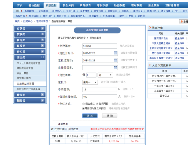 基金定投收益计算器，基金定投收益计算公式（“基金定投计算器”免费告诉你哪天扣款收益高）