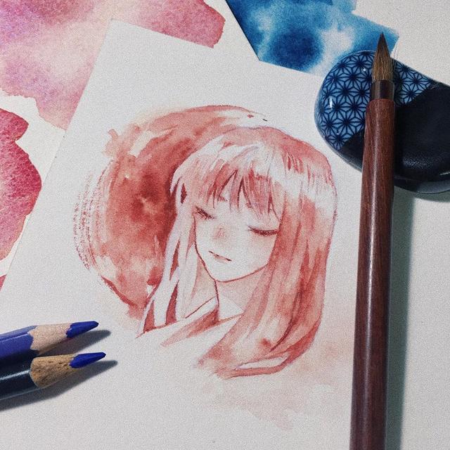 水彩画古风人物教程，水彩画人物教程（这样的水彩好想画）