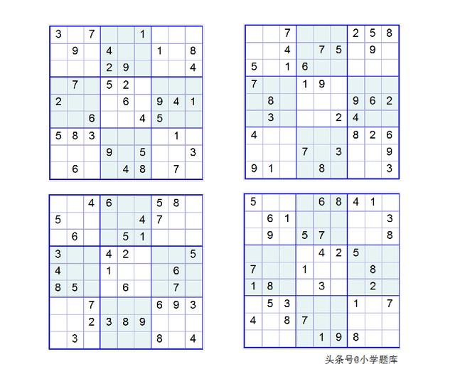 数独的入门解题方法，九宫数独练习和方法