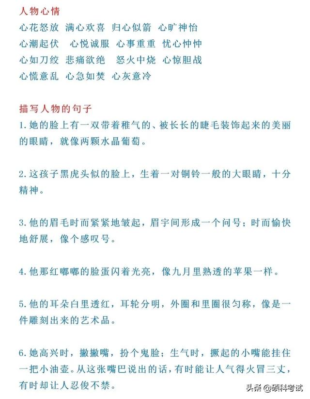 六年级好词好句，六年级好词好句摘抄（小学1~6年级语文好词、好句、好段摘抄）