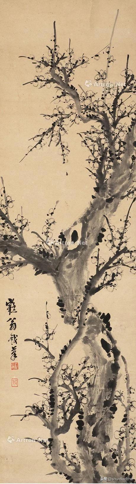 写意梅花100种画法，构图一百例，学完够用了