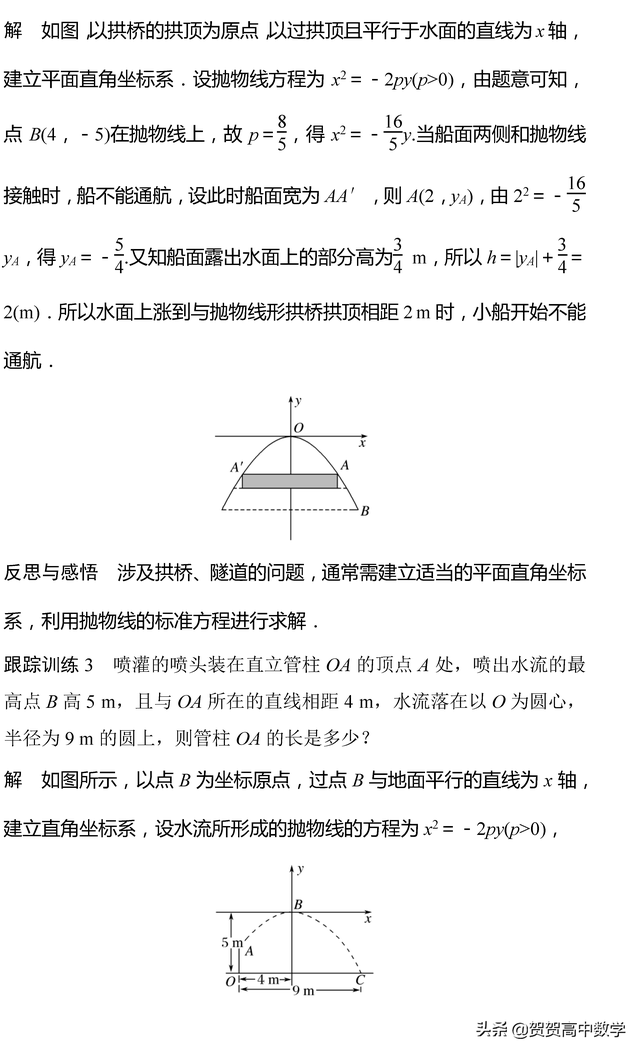 抛物线的参数方程，圆锥曲线：抛物线的标准方程