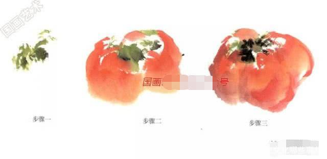 写意蔬果番茄的画法，写意蔬果画法步骤示范