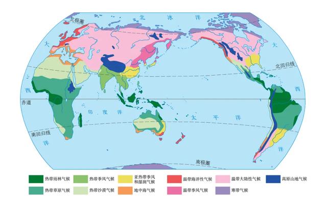 世界海陆轮廓及洲界图(1)七大洲面积:亚非北南美,南极欧大洋(2)四大洋