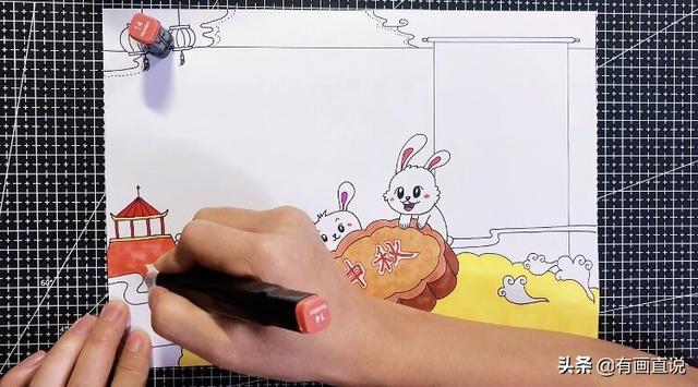 中秋节的手抄报怎么画，中秋节的手抄报怎么画 一等奖（中秋节主题手抄报模板）