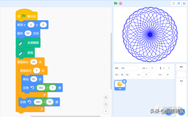 怎样在圆内画正八边形(用scratch编程画几何图形)