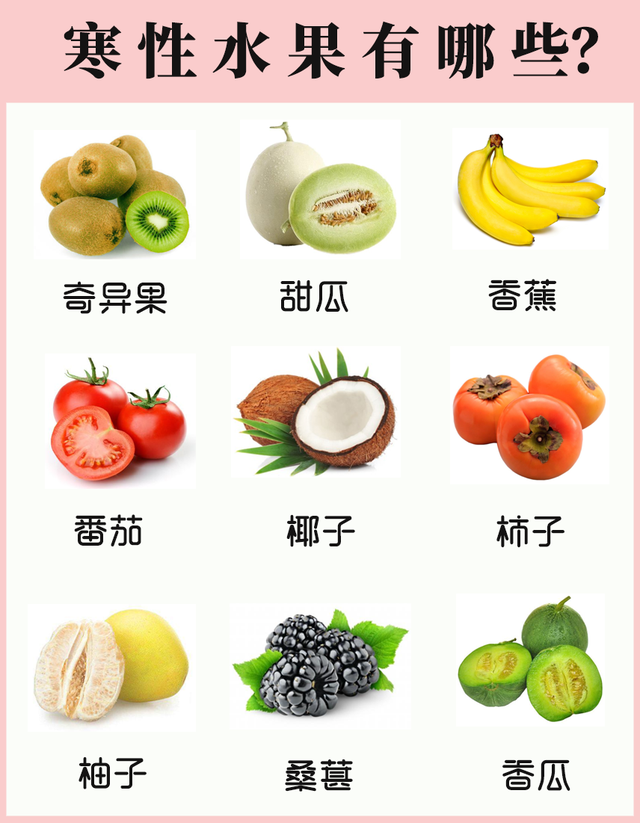 水果凉性热性温性一览表，平性温性水果一览表（40种常见水果属性分类表）