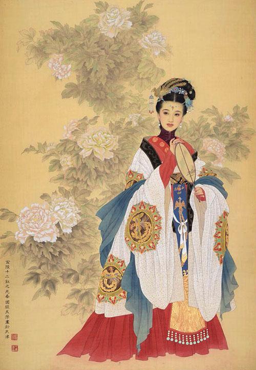 金陵十二钗价格,曾拍出1430万元一套的赵国经,王美芳工笔人物《金陵