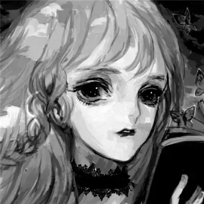 暗黑系 神秘 男头  黑白/鱼/，微信头像，暗黑系 神秘 男头  黑白/鱼/（暗黑诡异复古黑白漫风洛丽塔美少女头像）