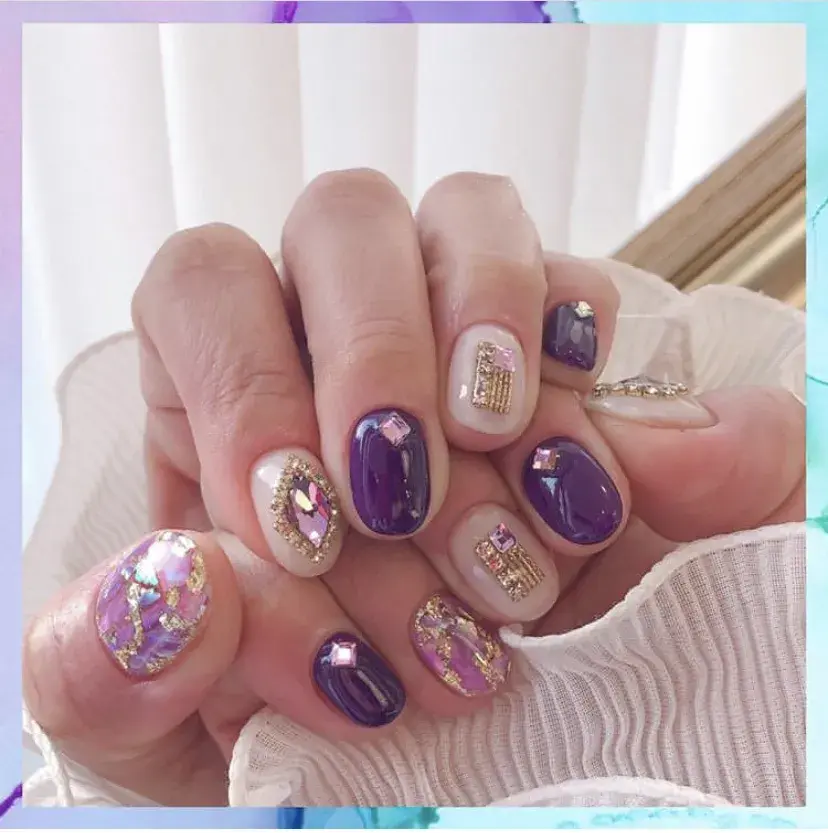 夏天指甲颜色大全图片流行，夏天显白指甲（够仙够清爽最重要是显手白）