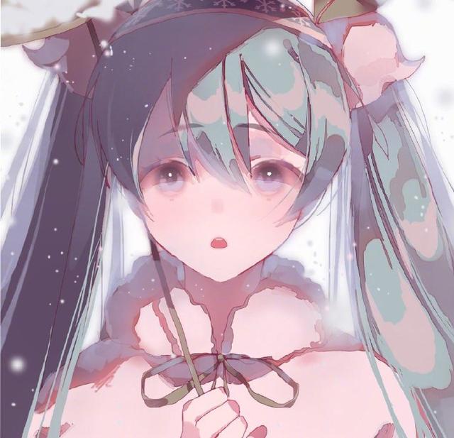 双马尾，微信头像，双马尾（这位画师大佬的初音太适合当头像了）