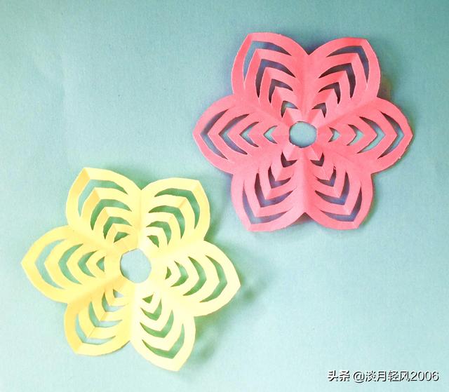 简单的剪纸手工，儿童简单手工剪纸教程（一张纸剪出一朵简单的花朵）