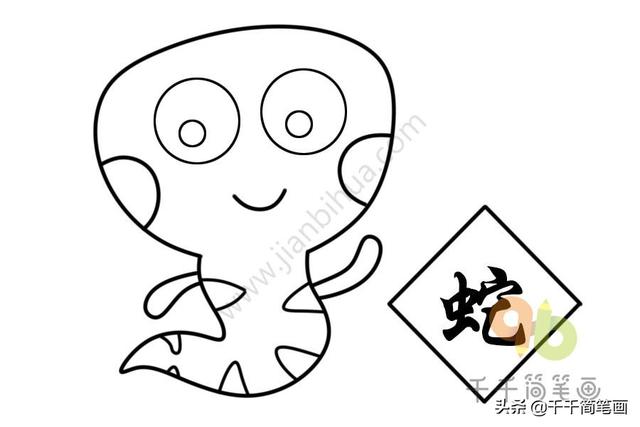 蛇简笔画图片大全可爱，蛇简笔画 儿童画（这个国家竟用屎壳郎做生肖属相）