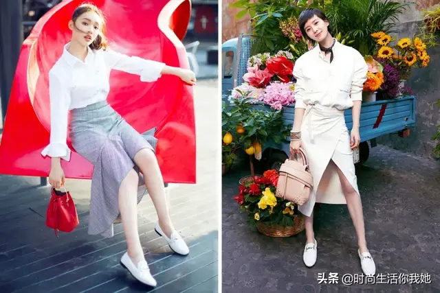 麻豆网官网萧萧麻豆网，2020春季最时尚穿搭“平底+裙”