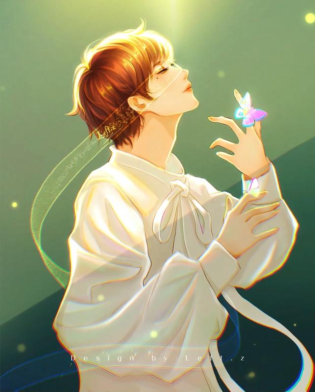 情侣头像一人一张，鱼头:超级好看的情侣头像，一人一张微信（绝美光影插画头像<2>）