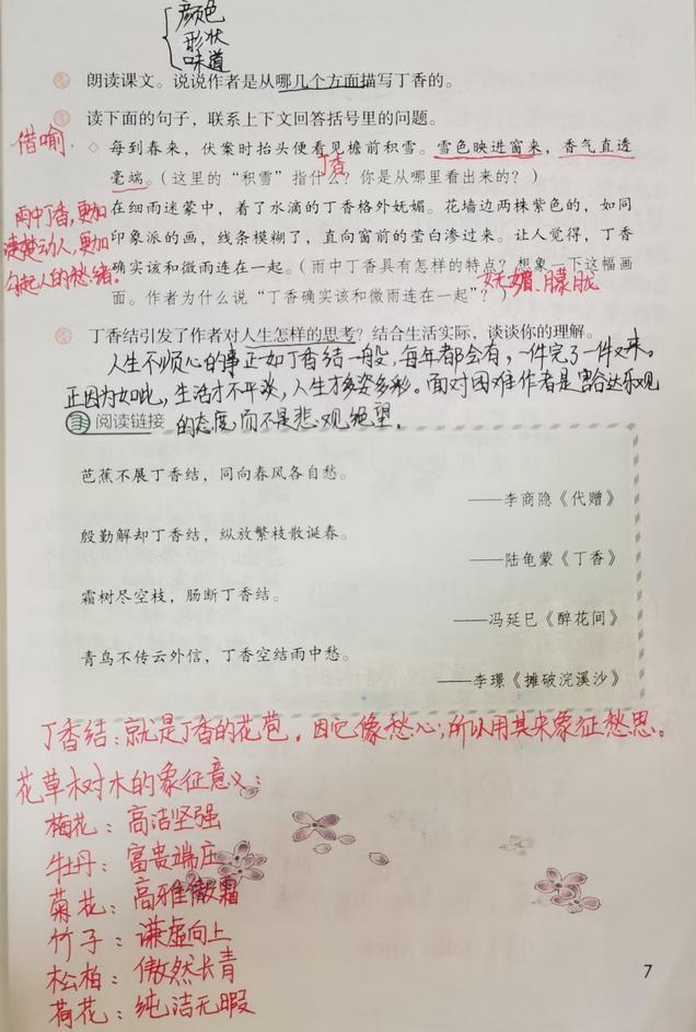 丁香结主要内容，丁香结的主要内容（部编版六上语文第二课丁香结手写笔记、重难点精讲及考点分析）