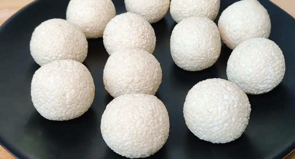 圖片[4]-【空心麻團】做法步驟圖 個個空心不開裂 比買的香-起舞食譜網(wǎng)