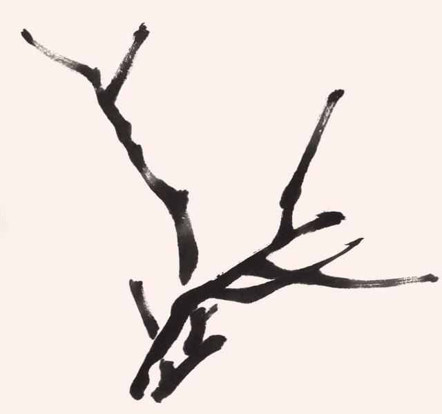 简单国画梅花，怎么样用圈点结合画法画梅花