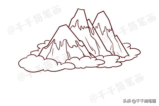山的简笔画法图片