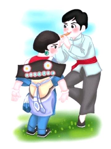 56个民族服饰图片大全，56个民族服装图片（五十六个民族精美人物服饰造型插画）