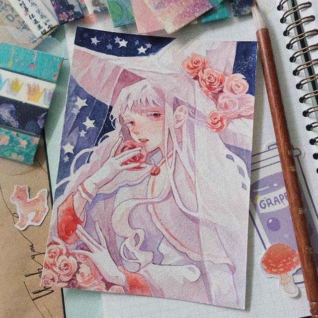 水彩画古风人物教程，水彩画人物教程（这样的水彩好想画）