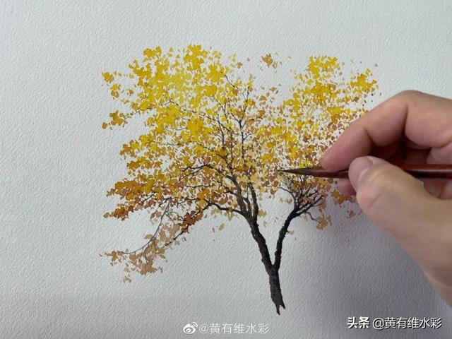 大树怎么画好看，画大树的简单方法（运用两种不同的技法）