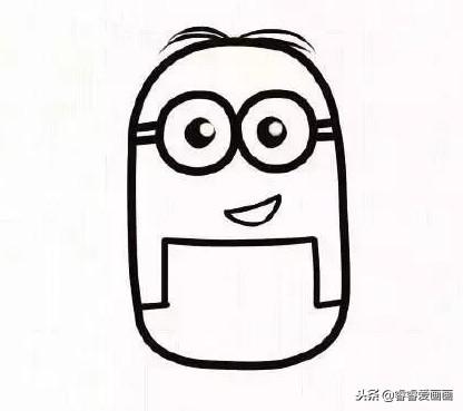 怎么画小黄人超级可爱，卡通人物简笔画：小黄人怎么画