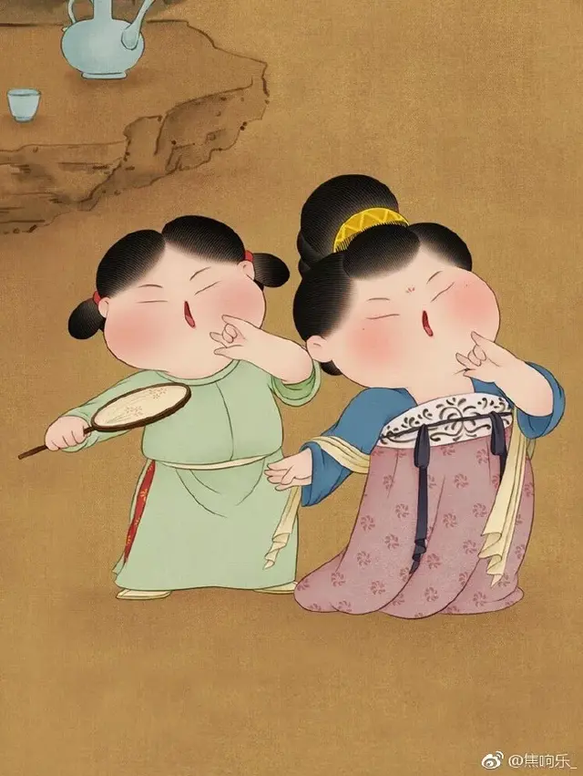 又胖又萌又可爱的图片，胖胖可爱的呆萌情侣头像微信（把千寻、周迅画成圆脸美人）