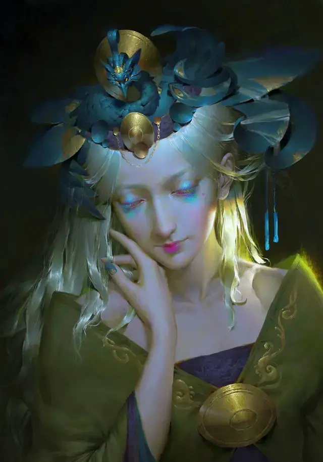 妖言惑道，微信头像，妖言惑道（邪气鬼魅妖艳的美魔女头像插画欣赏）
