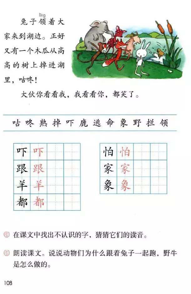 都怎样组词，都的组词（部编版一年级语文下册课文20《咕咚》知识点+图文解读）