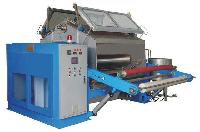 简述卷染机的工作过程.卷染机的主要工作参数有哪些，卷染机装配图（变频器在自动卷染机张力控制系统方案）