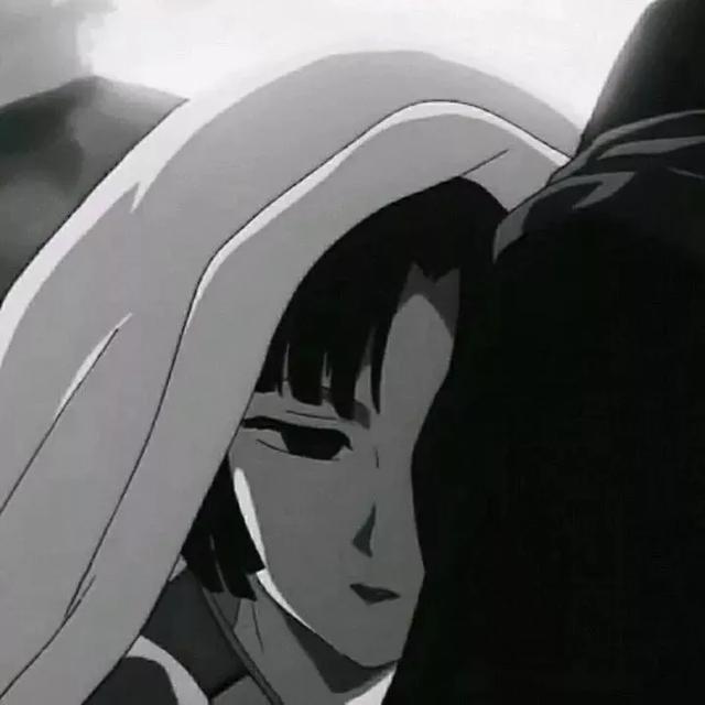 祁宋  风格日系黑白二次元动漫情头，微信头像，祁宋  风格日系黑白二次元动漫情头（黑白动漫情头）