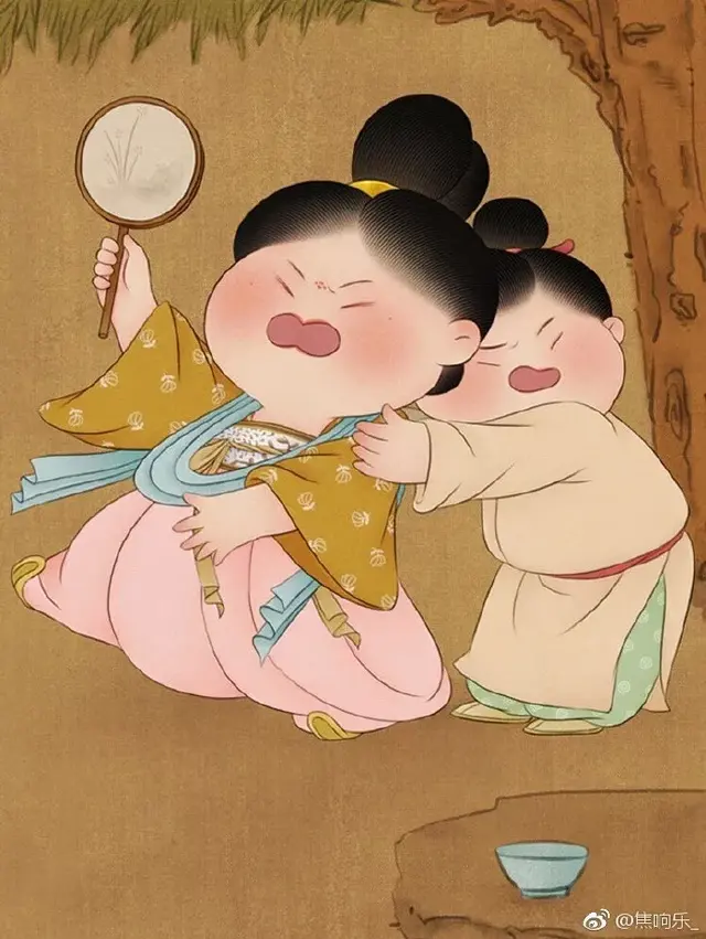 又胖又萌又可爱的图片，胖胖可爱的呆萌情侣头像微信（把千寻、周迅画成圆脸美人）