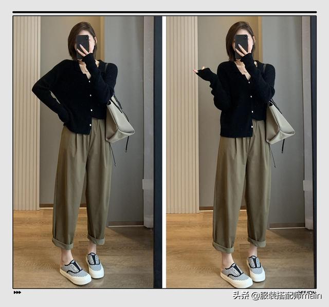 开衫的时尚百搭搭配，短款开衫的搭配（早秋解锁针织开衫的时髦穿法）