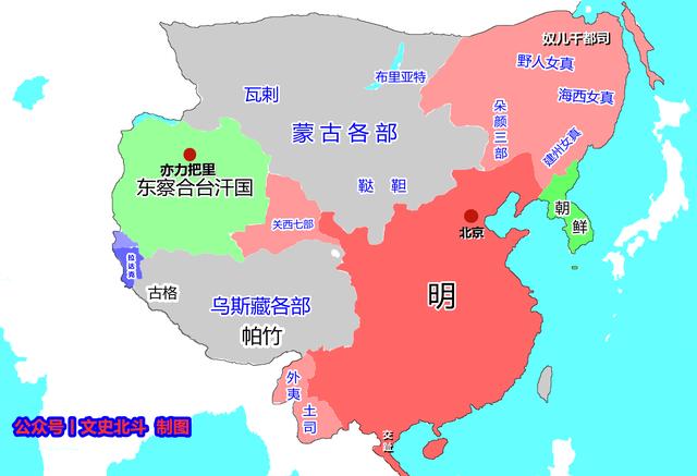 明朝时期的版图，从地图看明朝疆域变迁