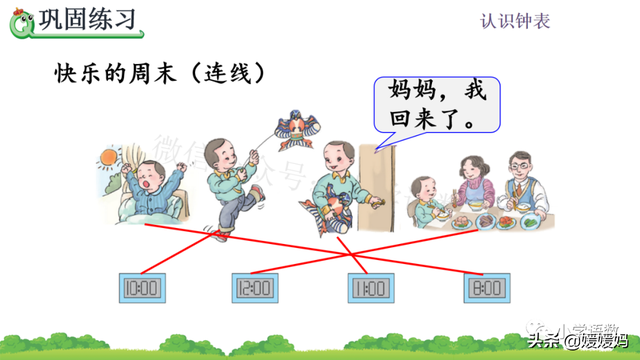 一年级认识钟表，一年级学生认识钟表（人教版一年级数学上册第7单元《认识钟表》课件及同步练习）