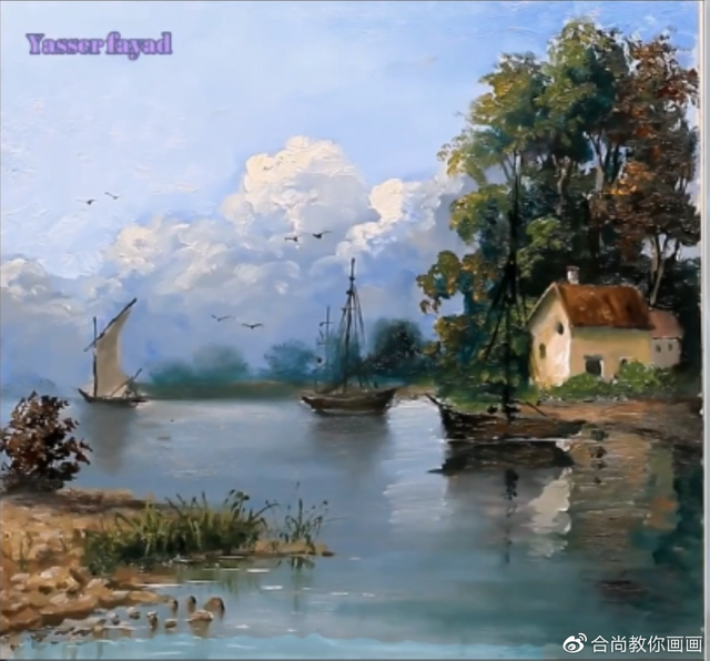 油画风景视频教学（初学油画风景画法教程视频）