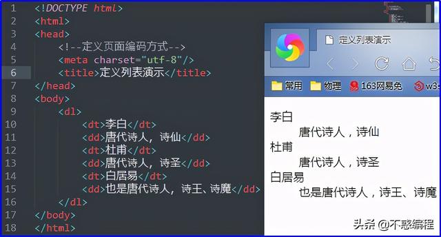 掌握网页代码基本格式，网页设计的代码格式（网页中的三种列表语法和示例）