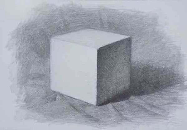 画正方体怎么画，素描几何体中的正方体怎么画（简单的素描教程——正方体画法）