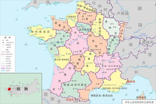 巴黎93省地图图片