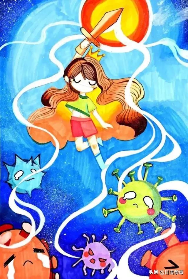 禁毒绘画简单易学，禁毒的儿童画怎么画（来品品孩子们的绘画作品）